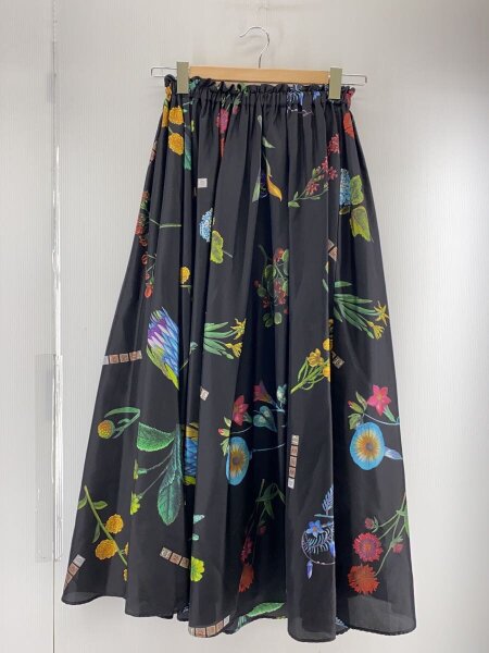 CABaN キャバン　ボタニカル　シルク　100% スカート CABaN(キャバン) / シルクボタニカルプリントロングスカート/FREE