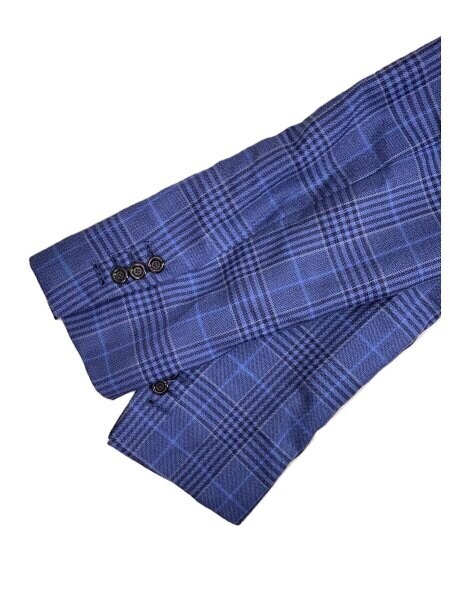 Belvest ネイビー チェックジャケット42