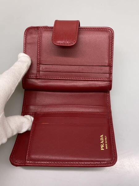 PRADA / 2ツ折サイフ/牛革/RED/レディース PRADA(プラダ) / 2ツ折サイフ/牛革/RED/レディース | 中古品の販売