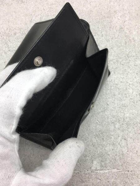 PRADA(プラダ) / 傷・角スレ有/3つ折り財布/レザー/BLK/無地