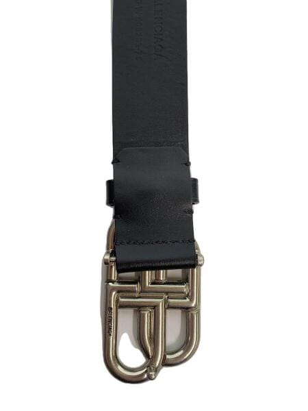 バレンシアガ　レザーベルト ブラック 110 BALENCIAGA - 新品 BALENCIAGA BB ラージ レザー ベルトブラック