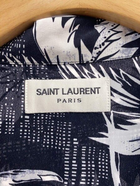 SAINT LAURENT(サンローラン) / アロハシャツ/半袖/39/シルク/BLK/黒 