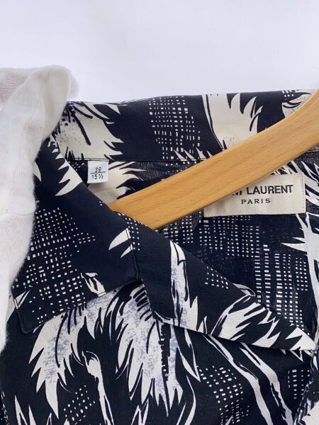SAINT LAURENT(サンローラン) / アロハシャツ/半袖/39/シルク/BLK/黒 