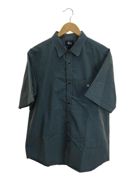 STUSSY(ステューシー) / 90s/半袖シャツ/L/コットン/ブルー/チェック 