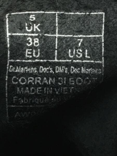 Dr.Martens(ドクターマーチン) / CORRAN 3ホールブーツ/UK5/BLK/レザー