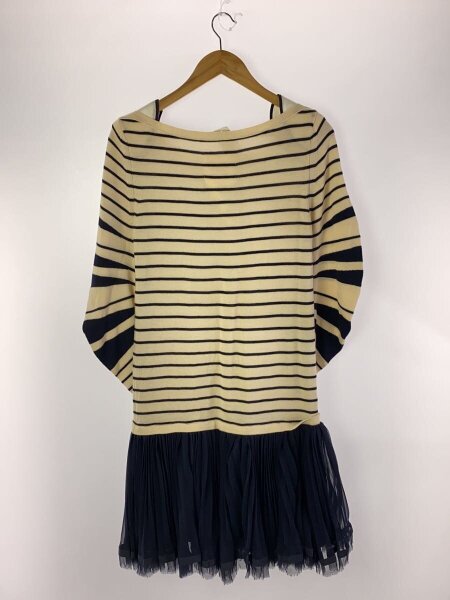 sacai(サカイ) / 2010/シフォンプリーツ切替/長袖ワンピース/2/ウール 