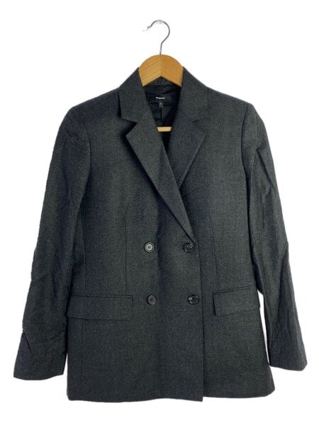 theory(セオリー) / 23AW/Sleek Flannel Slim DB JKT/O/ウール/BLK/01 