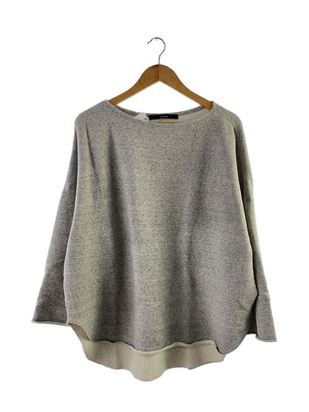 FRAMeWORKコットンリヨセルボートネックプルオーバーSWEAT グレー
