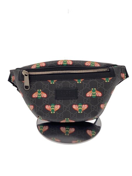 美品 グッチ ベルトバッグ ショルダーバッグ GGスプリーム PVC ブラック系 GUCCI(グッチ) / ベルトバッグ/ブラック/GGスプリームス/コーティング