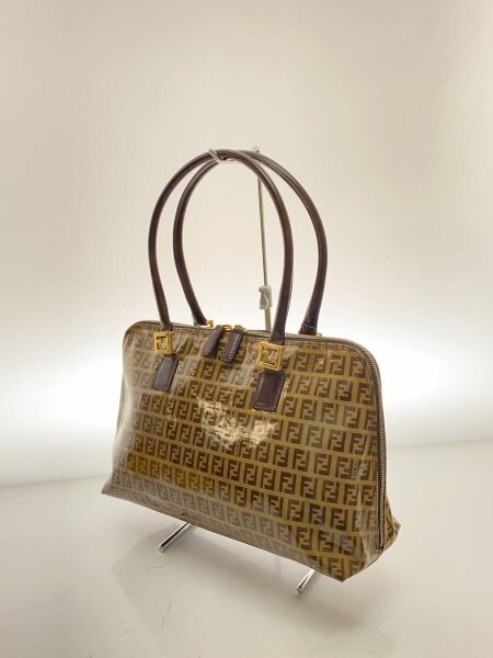 FENDI(フェンディ) / ズッキーノ/ズッカ柄/ハンドバッグ/PVC/キャメル 