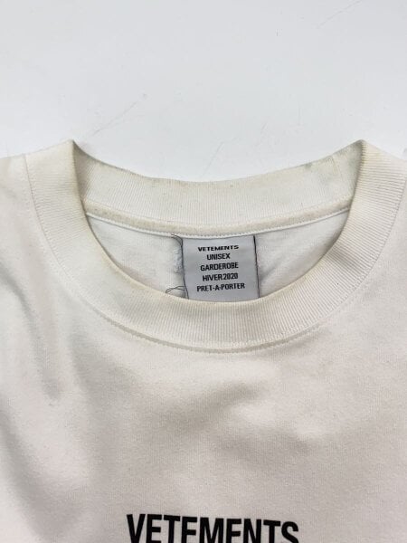 VETEMENTS(ヴェトモン) / フロントロゴパッチTシャツ/S/コットン