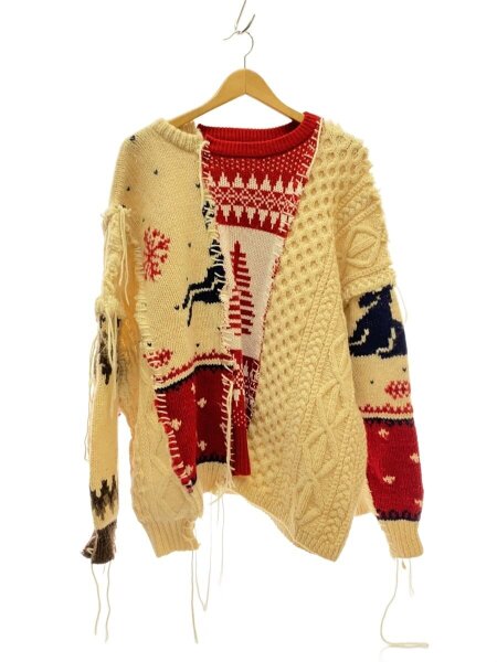 discovered(ディスカバード) / Nordic Collage Sweater/リメイクニット 