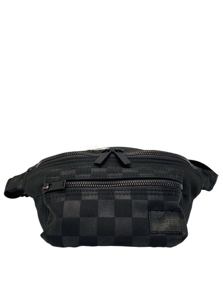PORTER◇スキッド/ウエストバッグ/ナイロン/BLK/チェック PORTER 