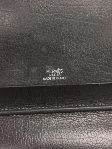 HERMES(エルメス) / 手帳カバー/レザー/BLK/無地/メンズ | 中古品の