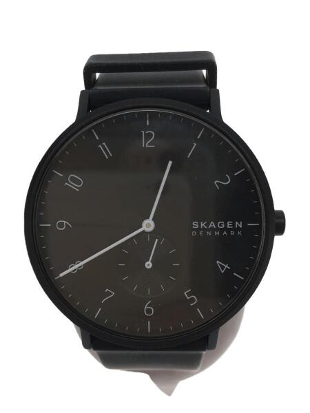 SKAGEN(スカーゲン) / AAREN/クォーツ腕時計/アナログ/ラバー/ブラック 