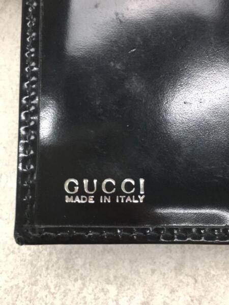 GUCCI(グッチ) / 2つ折り財布/エナメル/ブラック/035・2149・1874