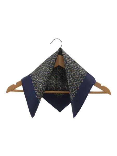 エルメス カレ45 スカーフ ネイビー 花柄 プチカレ HERMES(エルメス