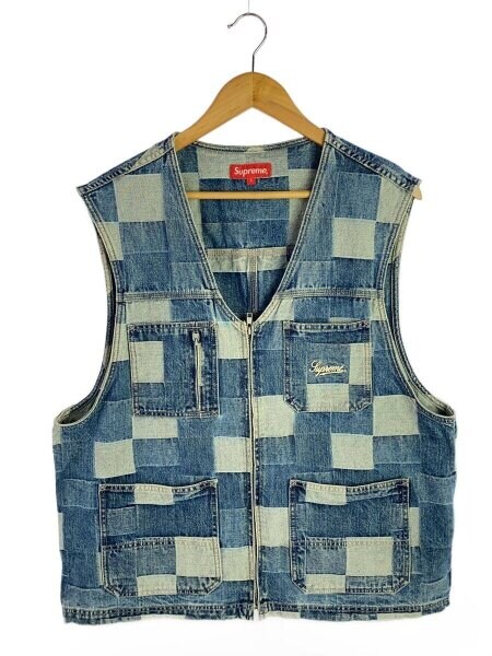 Supreme(シュプリーム) / ベスト/L/コットン/インディゴ/Patched Denim 