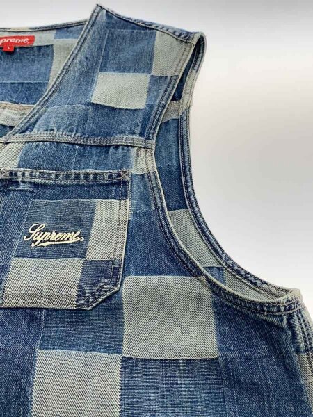 Supreme(シュプリーム) / ベスト/L/コットン/インディゴ/Patched Denim 