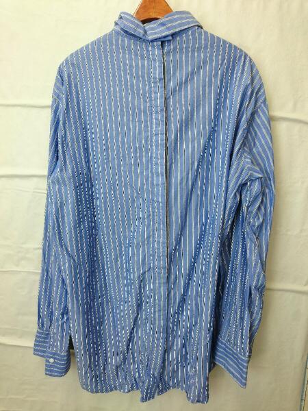 UNUSED(アンユーズド) / BIG Stripe shirt/長袖シャツ/2/コットン/BLU