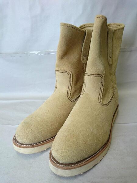 RED WING(レッドウィング) / ペコスブーツ/US7.5/BEG/スウェード/8168 