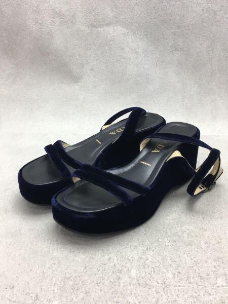 PRADA(プラダ) / サンダル/--/NVY/ベロア | 中古品の販売・通販なら 