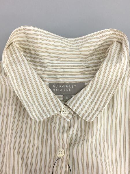 MARGARET HOWELL 半袖シャツ ストライプ LINEN ファッション MARGARET