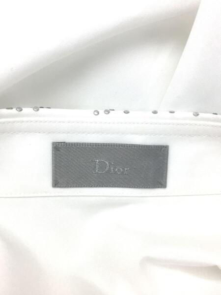 Dior HOMME(ディオールオム) / 襟スタッズ長袖シャツ/コットン/WHT
