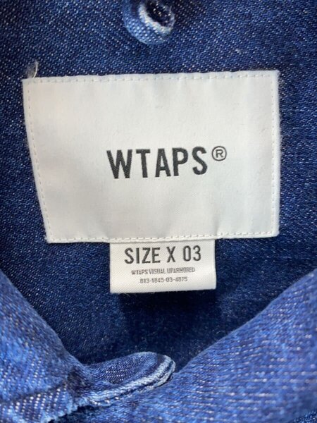 WTAPS(ダブルタップス) / 長袖シャツ/3/デニム/IDG/無地/222WVDT-SHM01 