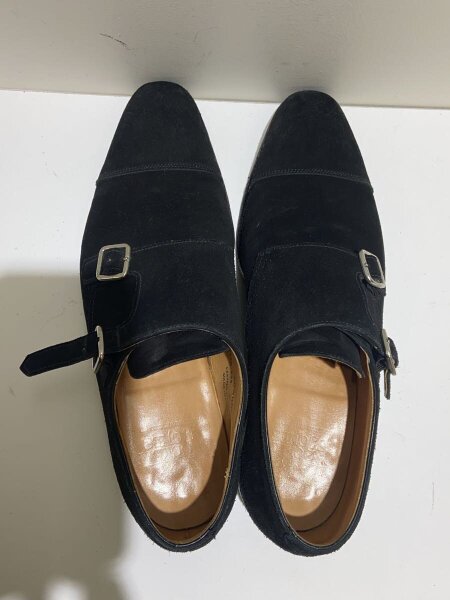CROCKETT&JONES / ドレスシューズ/UK6/BLK/スウェード/LOWNDES/ダブルモンク CROCKETT&JONES(クロケットアンドジョーンズ) / ドレスシューズ/UK6