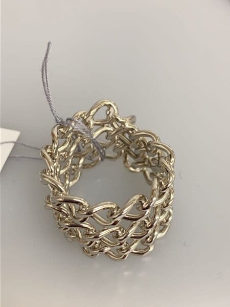 DRIES VAN NOTEN / 24AW/チェーンリング/ブラス/リング/--/21号/SLV/メンズ DRIES VAN NOTEN(ドリスヴァンノッテン) / 24AW/チェーンリング/ブラス