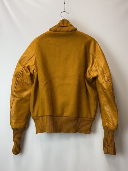 SKOOKUM / 90s/Eddieワッペン/ウール×レザー/スタジャン/38/ウール/YLW SKOOKUM(スクーカム) / 90s/Eddieワッペン/ウール×レザー/スタジャン