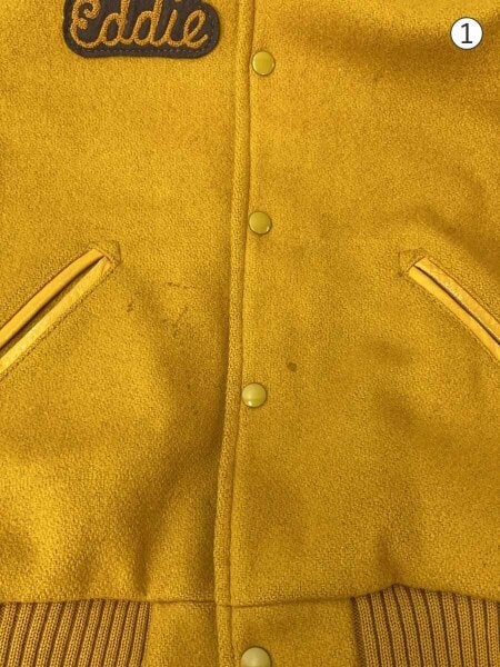 SKOOKUM(スクーカム) / 90s/Eddieワッペン/ウール×レザー/スタジャン