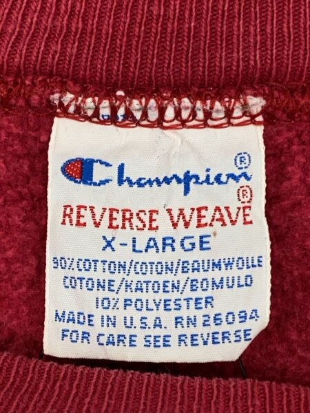 Champion(チャンピオン) / REVERSE WEAVE/90s/刺繍タグ/USA製/青目 