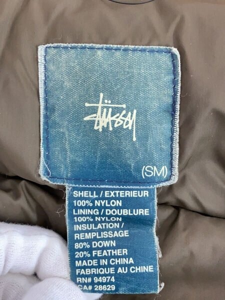 STUSSY(ステューシー) / OLD/紺タグ/ダウンジャケット/S/ナイロン/YLW
