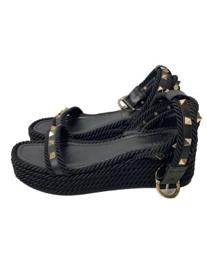 VALENTINO GARAVANI◇サンダル/36/BLK/2W2S0G13 Valentino Garavani