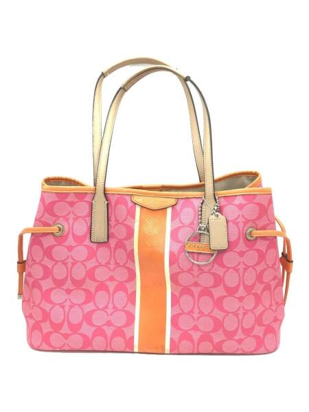 COACH(コーチ) / シグネチャーストライプドローストリングトートバッグ 