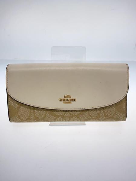 COACH(コーチ) / 長財布_シグネチャー/レザー/ホワイト/総柄
