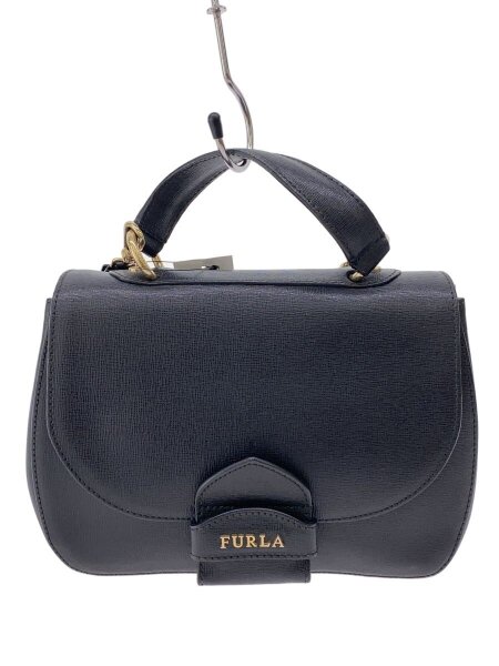 FURLA(フルラ) / ブラックレザーショルダーバッグ/レザー/ブラック 