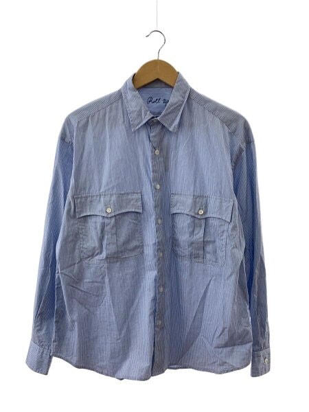 Porter Classic ポータークラシック ストライプ 長袖 シャツ 古着 Porter Classic(ポータークラシック) / 長袖シャツ/S/コットン/BLU