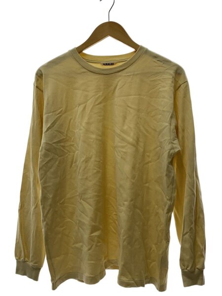 AURALEE(オーラリー) / LUSTER PLAITING L/S TEE/3/コットン/YLW/無地 