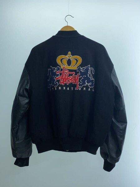【貴重】90s STUSSY オールドステューシー ユリ刺繍 USA製 L STUSSY(ステューシー) / 90s/OLD STUSSY/USA製/スタジャン/L/ウール