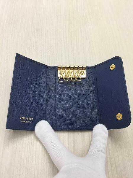 PRADA(プラダ) / キーケース/レザー/NVY/角スレ/キズ有/箱有/1PG222