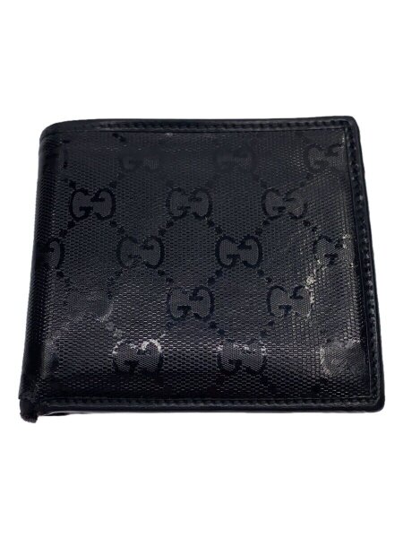 GUCCI PVC 二つ折り財布 インプリメ 黒 GG柄 小銭入れ 黒 GUCCI(グッチ) / 2つ折り財布_GGインプリメ/グッチシマ/GG柄/PVC