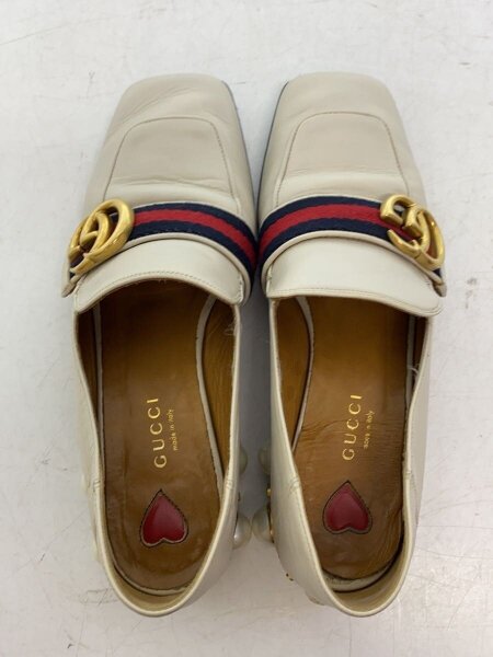 GUCCI(グッチ) / パンプス/35.5/WHT/レザー/ホワイト/ローファー 