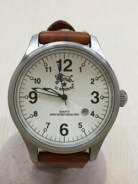 超美品！IL BISONTE イルビゾンテ/クォーツ腕時計/アナログ/レザー IL BISONTE(イルビゾンテ) / クォーツ腕時計/アナログ/フェイクレザー