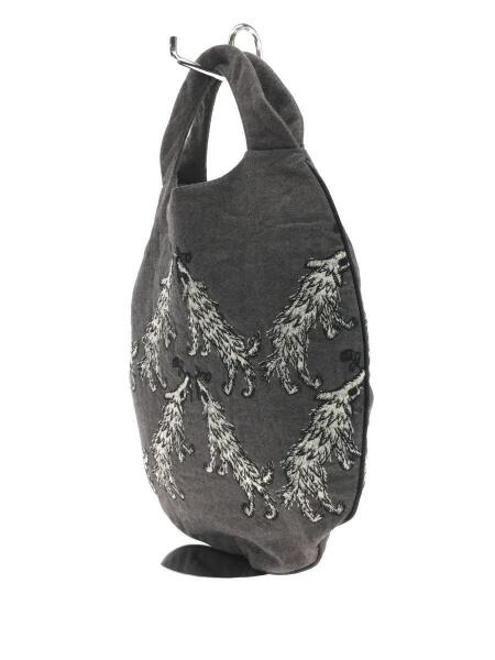 ミナペルホネン エッグバッグ　wolf & flower ☆未使用品☆ ミナペルホネン エッグバッグ wolf&flower オオカミ