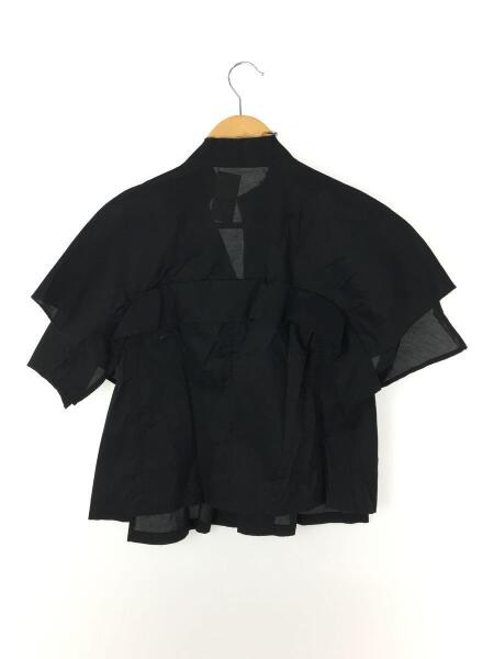 YOHJI YAMAMOTO(ヨウジヤマモト) / 半袖ブラウス/1/コットン/BLK/FH 