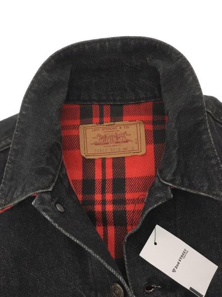 Levi’s / Gジャン/46/ツイード/IDG/70411-0816/80s/裏ボタン527/裏地チェック Levi's(リーバイス) / 80s/裏地チェック/ボタン裏527/USA製/Gジャン/S