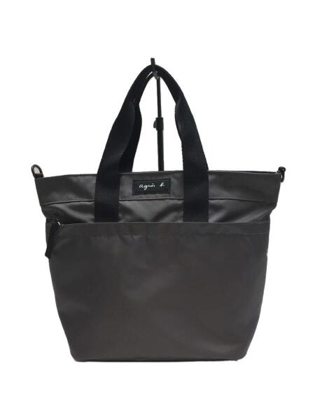 agnes b.(アニエスベー) / 2WAYトートバッグ/ナイロン/GRY/無地/RAS10